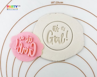 It's a Girl! Cookie Stamp | Baby Shower Fondant Embosser