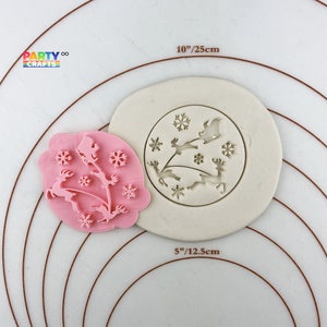 Reindeer, Snow, Santa Cookie Fondant Embosser Stamp | Christmas Cookie Embosser and Fondant Stamp in Christmas theme