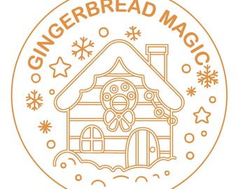 Gingerbread House Cookie Fondant Stamp | Christmas Gingerbread Magic Embosser | Holiday Baking Tool for Xmas Treats
