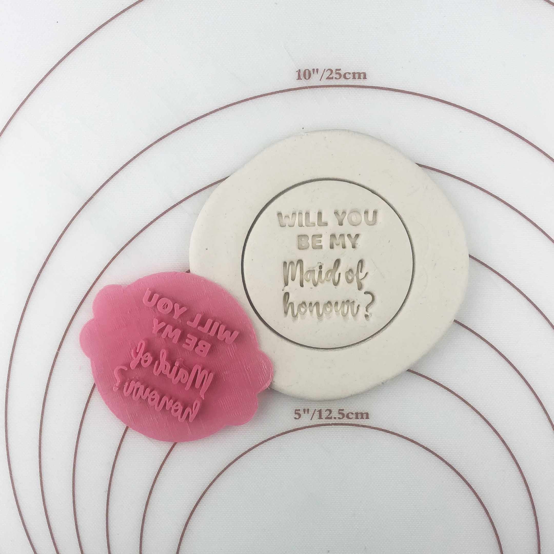 Will You Be My Bridesmaid cookie Embosser Fondant Stamp Set Etsy