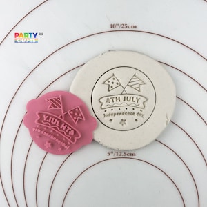 Happy 4th of July USA cookie stamp | Happy 4th of July USA Cookie Fondant Embosser | Independence Day Cookies Embosser Stamp