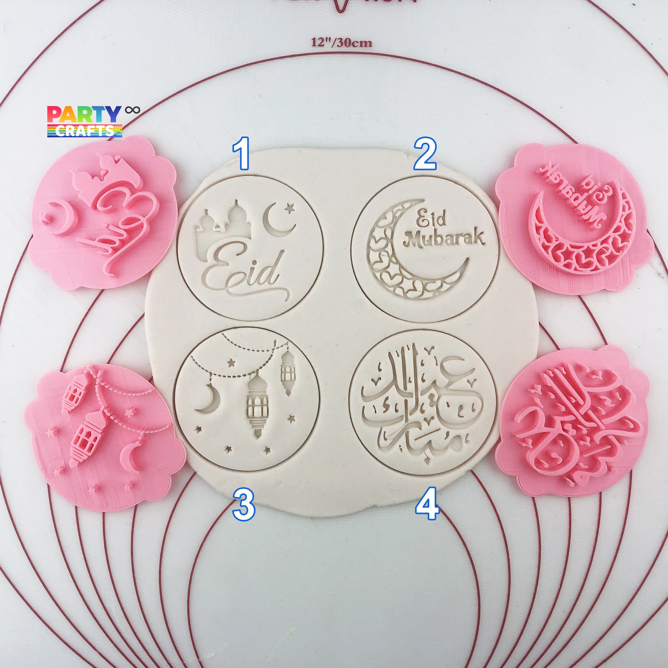 Kit contour porte orientale et 2 stamp'it Eid Mubarak+ emporte-pièce — Oh  my Cookie SRL
