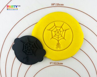 Spider and Web Cookie Embosser Fondant Stamp | Halloween Cookie Embosser Fondant Stamp | Halloween cookie decorating kit | Halloween Gift