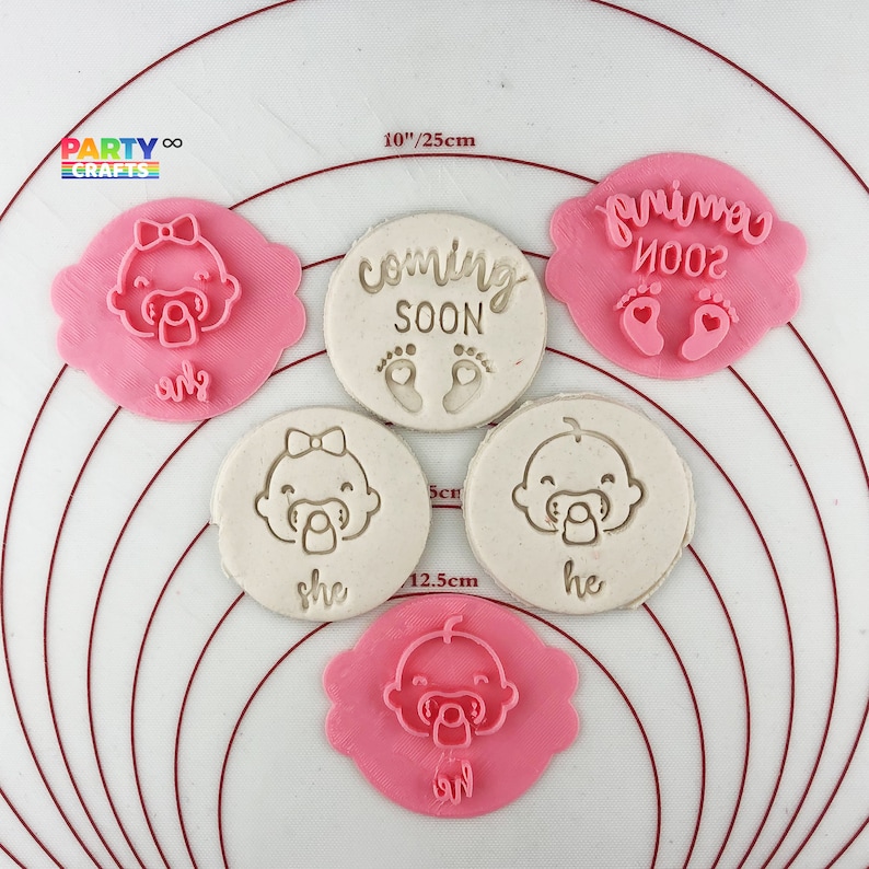 Baby Shower Cookies Stamp Invitation/favors/gift Baby He or Etsy