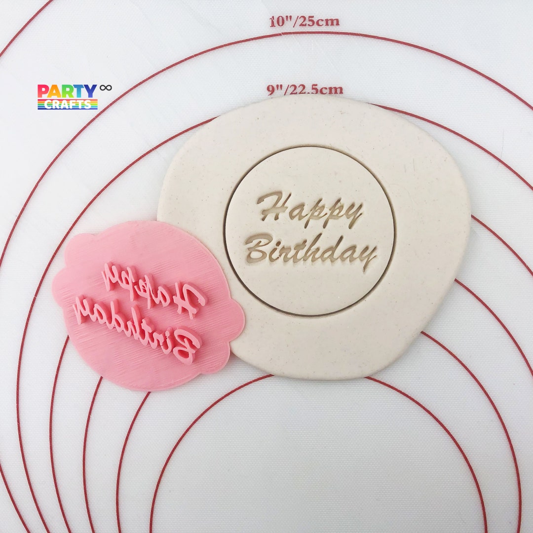 Happy Birthday Stamp Happy Birthday Embosser/stamp Etsy