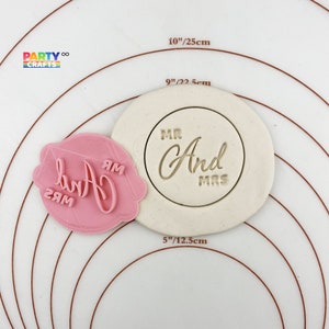 Custom Wedding Cookie Stamp | Personalized Fondant Embosser with Your Initials great for Wedding | Engagement or Anniversary cookies