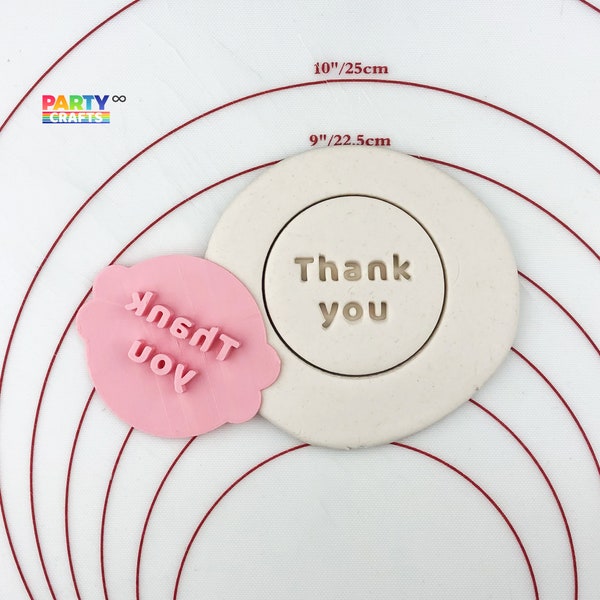 Thank you cookie stamp | Thank you Cookie Fondant Embosser | Thank you Embosser Stamp | Thank you stamp