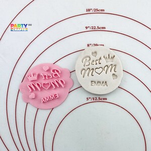 Best Mom Ever Custom name embosser | Personalized your MOM&#39;S name embosser cookie Stamp Fondant | Mother’s day Cookie Stamp