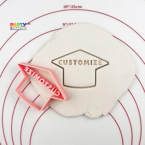 Graduation Cap Cookie Cutter Customize Name | Graduation Cap Customize Cookie Cutter | Customize Graduation Cap Party Decoration