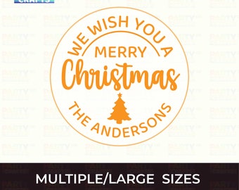 Personalized Christmas Cookie Stamp | Family Name Embosser