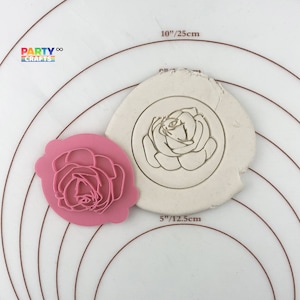 Rose Head cookie stamp | Rose Head Fondant Embosser | Rose Head Embosser Stamp | Cake Cookie Biscuit Stamp