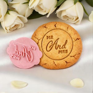 Tampon de mariage personnalisé | Embosseuse fondant personnalisée avec vos initiales, idéale pour le mariage | Biscuits de fiançailles ou d'anniversaire
