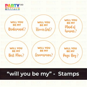 Will You Be My Bridesmaid cookie Embosser Fondant Stamp Set | Engagement Wedding theme | Maid of honour | Flower girl | Groomsman| Best man