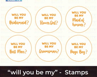 Will You Be My Bridesmaid cookie Embosser Fondant Stempel Set | Verloving Bruiloft thema | Hofdame | Bloemenmeisje | Bruidegom| Beste man