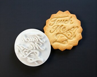 touch Me Cookie Stamp Embosser | Naughty Adult Humor Fondant Stamp | Flirty Baking Tool for Funny Cookies