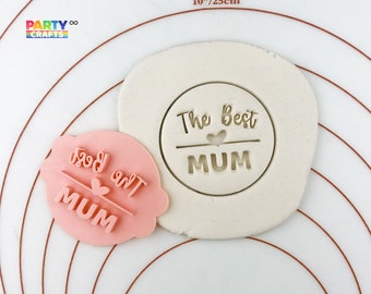 The Best Mum Cookie Stamp | Mother's Day Fondant Embosser