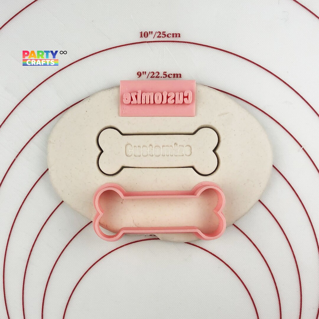 Personalized Dog Treat Cookie Cutter With Name Doggie Birthday Cookie Cutter Dog Puppy Birthday