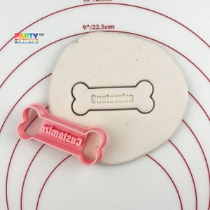 Personalized Dog Treat Cookie Cutter with Name | Doggie Birthday Cookie Cutter | Dog Puppy Birthday Party Decoration