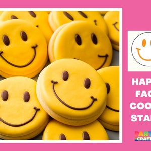 One Happy Dude Cookie Cutter | Mini Cupcake Cutters |Heart Smiley Cutter | Embossed Valentine&#39;s Day Smiley Face Cutter Emoji Heart Eyes