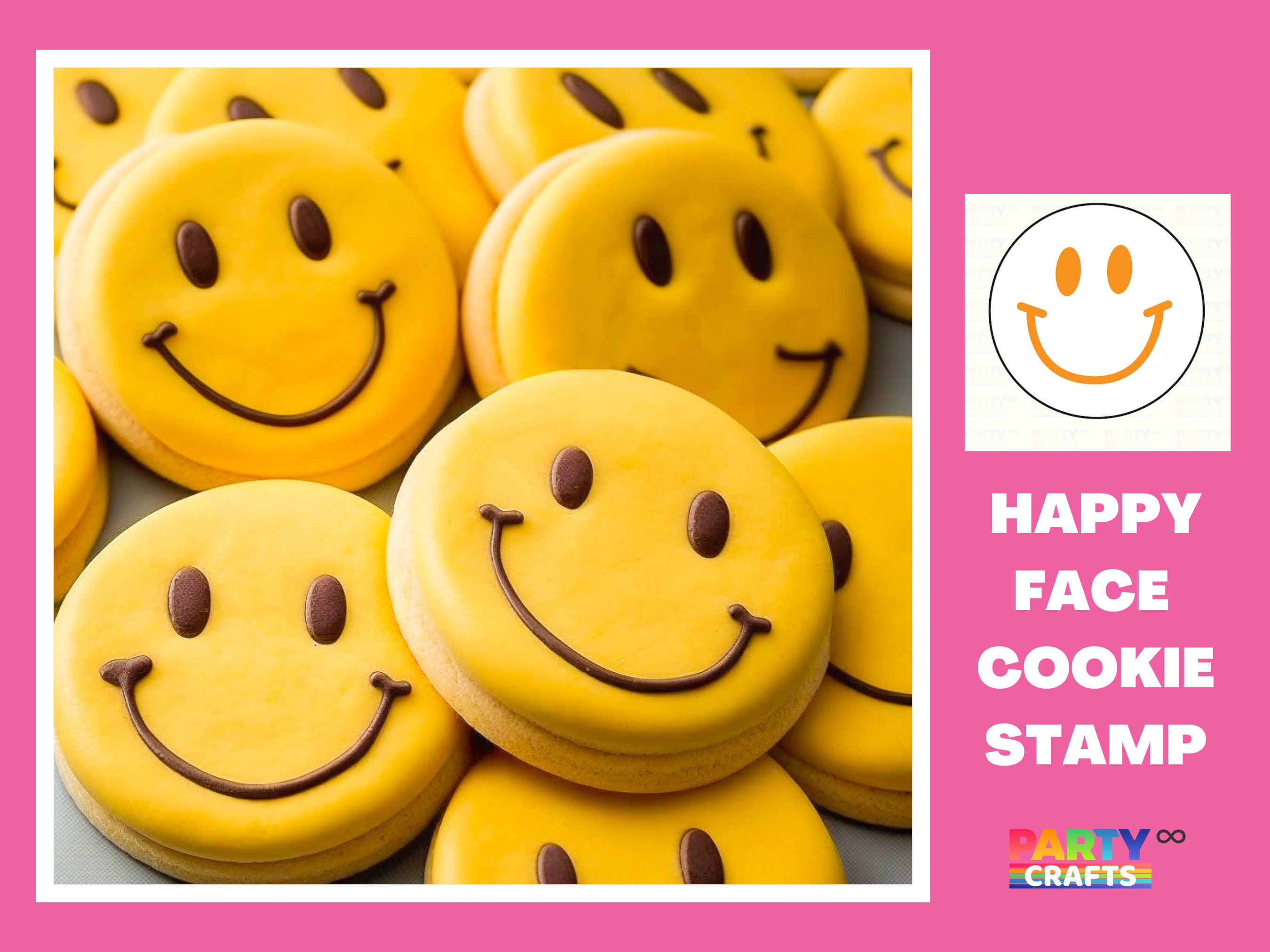 Hard Candy Mold – Smiley Face round mint 1 1/4″ – Cake Connection