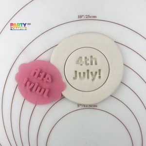 4th July! cookie stamp | 4th July! cookie embosser fondant | Happy 4th of July USA Cookie Fondant Embosser Stamp | Independence Day Stamp