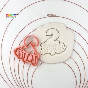 2歳の誕生日クッキーカッター | 2歳の誕生日ビスケットカッター | クッキーカッター2個