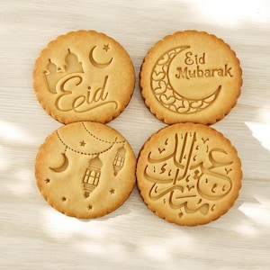 Sello para galletas de Eid Mubarak / Sello para fondant con relieve de Ramadán / Cortador de galletas de Eid Mubarak / Sello para fondant con relieve de Ramadán Mubarak