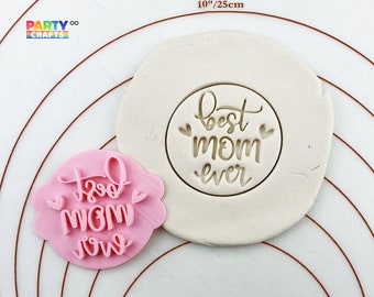 Best Mom Ever cookie stamp | Happy mother's day Cookie Fondant Embosser | Happy mother's day cookie Stamp | Mother‘s day gift