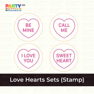 Love Hearts Sets - Valentine&#39;s Day Reverse Embosser Stamps