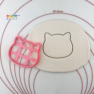 Cat Face Cookie Fondant Cutter | Cat Kitten Cookie Fondant Cutter | Cat Birthday Party Decoration | 3D Print Cat Cookie Cutter