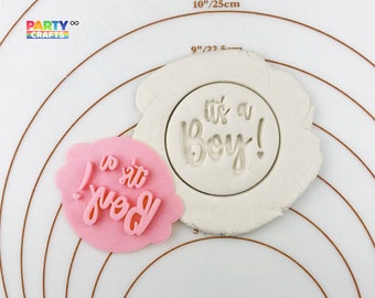 It's a boy! cookie stamp | It's a boy! Cookie Fondant Embosser | It's a boy! Embosser Stamp