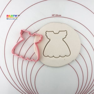 Dress Confirmation Cookie Cutter / Gender Reveal Dress Cookie Cutter/ Confirmation Barbie Dress Cookies biscotti / Gender reveal Cutters