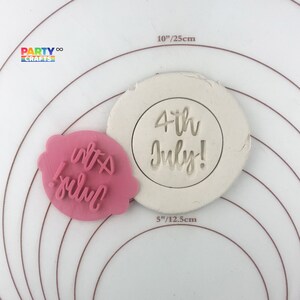 4th July! cookie stamp | 4th July! cookie embosser fondant | Happy 4th of July USA Cookie Fondant Embosser Stamp | Independence Day Stamp