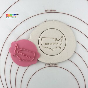 Happy 4th of July USA cookie stamp | Happy 4th of July USA Cookie Fondant Embosser | Independence Day Cookies Embosser Stamp