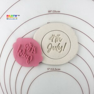 4th July! cookie stamp | 4th July! cookie embosser fondant | Happy 4th of July USA Cookie Fondant Embosser Stamp | Independence Day Stamp