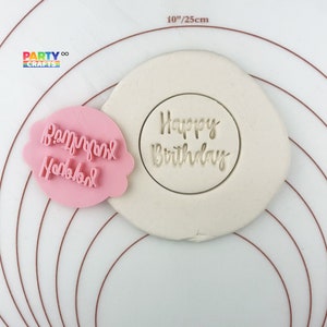 Happy Birthday Keksstempel | Happy Birthday Keks Fondant Embosser | Happy Birthday Prägung Stempel