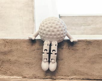 Golf Desk Decor, Golf Ball Buddy, Funny Golf Gift, 3D Printed Golf Office Decor