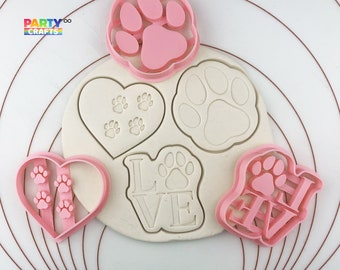 Dog Paw Set Cookie Cutter | Dog Birthday Cookie Cutter | Dog Paw Set Set Cookies biscuits | Dog Puppy Birthday Cookies biscuits