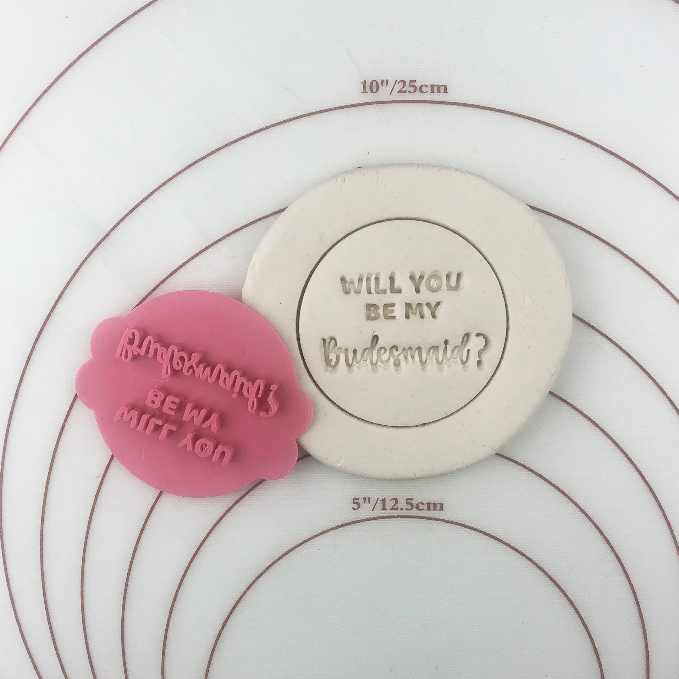 Will You Be My Bridesmaid cookie Embosser Fondant Stamp Set Etsy