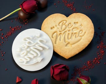 Valentine Cookie Stamp｜Be Naughty | Flirty Heartfelt Baking Embosser | Romantic Fondant Stamp for Valentine’s Day Treats