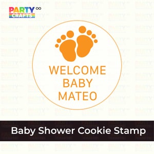 Baby Shower Customize Cookie Stamp | Baby Feet Party Favors | Baby shower cookies | gender reveal cookies