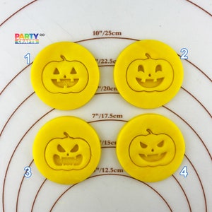 Pumpkin Fondant Stamp | Halloween Cookie Embosser | Halloween Pumpkin cookie stamps set | fondant cutter
