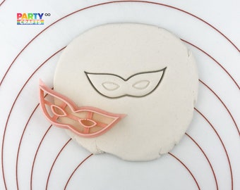 Mardi Gras Mask cookie and fondant cutters | Mardi Gras Mask Party Decoration | 3D Print Mardi Gras Mask Cookie Cutter