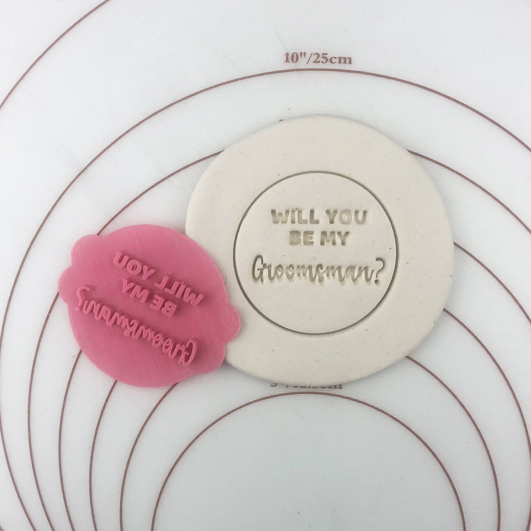 Will You Be My Bridesmaid cookie Embosser Fondant Stamp Set Etsy