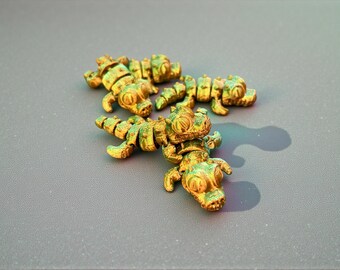 Articulated 3D Printed Crocodile Toy | Flexible Alligator Fidget | Desk Pet Collectible Gift