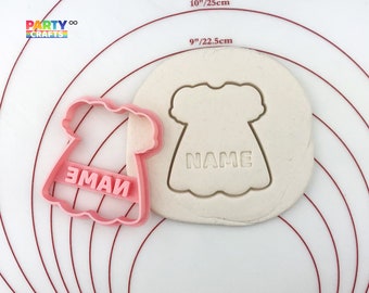 Personalized Baby Doll Dress Cookie Cutter | Baby Shower Cookies | Baby Shower/Gender Reveal Party Decoration/Invitation/Favors/Gift