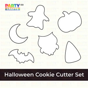 6 Piece Mini Halloween Cookie Cutter Set Autumn Metal Fall | Halloween Cookie Embosser Fondant Stamp | Halloween cookie Cutter