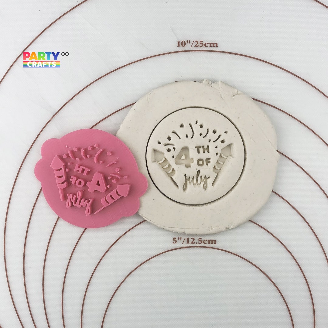 Happy 4th of July USA Cookie Stamp Happy 4th of July USA Cookie Fondant