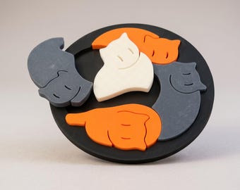 Cat Puzzle | Cat Lover Gift | Cute Desk Toy | Animal Fidget Puzzle | Cat Decor 01