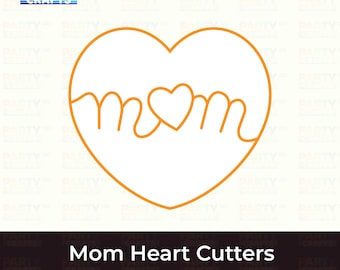 Mom Heart cutter | Happy mother's day Cookie cutter | Mother‘s day cutter